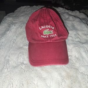 Lacoste Red Baseball Cap - Sporty Elegance for Everyday Style!